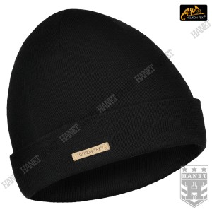 Czapka Zimowa Beanie Wełna MERINO - Czarna