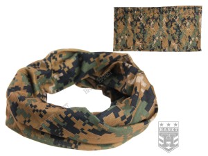 Wielofunkcyjny Szal Kominiarka Wojskowa - Woodland Digital / Marpat