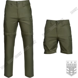 Spodnie trekkingowe turystyczne 2 w 1 Fostex JUNGLE ZIP-PANTS OLIVE