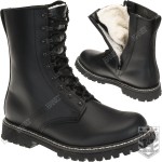 Buty Zimowe Ocieplane Wojskowe Skórzane  BW PILOTENSTIEFEL Czarne