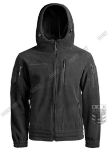 Bluza Męska z Kapturem Polarowa Rozpinana Mil-Tec II Generacji Czarna