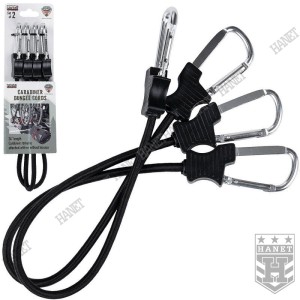 Ekspander z Karabińczykami Fosco Linka Bungee 60cm Mocowanie Czarny