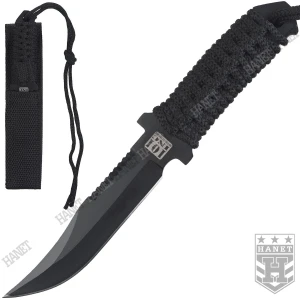 Nóż Survivalowy 101 INC Recon 7" Model B Paracord Czarny Survival