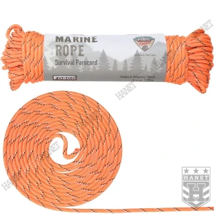Linka Żeglarska Turystyczna Fosco Industries 30m x 4mm Marine Rope Orange