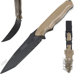 Nóż Treningowy Kombat Tactical ABS Elastyczny Atrapa ASG + Pochwa Coyote