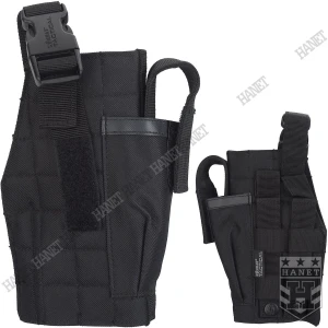 Kabura Pistoletowa MOLLE Kombat Tactical z Ładownicą Prawa 600D Czarna