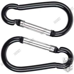 Karabińczyk Pomocniczy aluminiowy Kombat UK Standard 2szt 8mm Czarny
