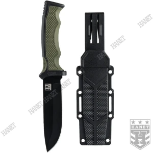 Nóż Survivalowy Taktyczny Wojskowy 101 INC Bushhawk + Pochwa Czarny / Olive
