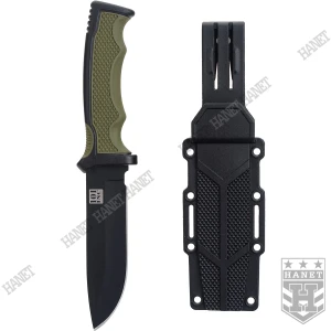 Nóż Survivalowy Taktyczny Wojskowy 101 INC Bushhawk + Pochwa Czarny / Olive