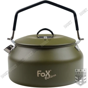 Czajnik Turystyczny Stalowy Nierdzewny Fox Outdoor 1L na Biwak Olive