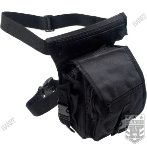 Torba Udowa Biodrowa Taktyczna Hip Bag 9 Kieszeni SWAT 350g Czarna