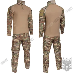 Mundur Taktyczny Męski Combat Shirt i Spodnie Bojówki Rip-Stop m-Camo