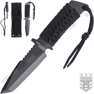 NÓŻ TAKTYCZNY SURVIVALOWY KOMBAT UK INTREPID KRZESIWO GWIZDEK PARACORD