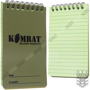 Notes Notatnik Wodoodporny Wojskowy Kombat Tactical Mini 100 str. Olive