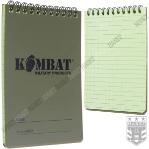 Notes notatnik wodoodporny wojskowy Kombat Tactical A6 100 str. Olive