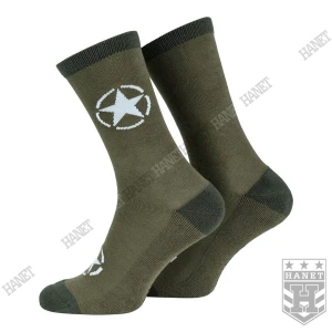 Skarpetki bawełniane trekkingowe US Army WWII FOSTEX Długie Olive