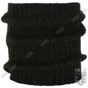 Komin Zimowy Męski Wełniany z Wełną Merino AGBO Best Prążki Zielony