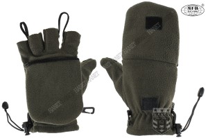 Wielofunkcyjne Rękawice Zimowe z Klapką - Olive