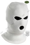 Kominiarka Taktyczna Balaclava 3 Otwory Akryl - Biała
